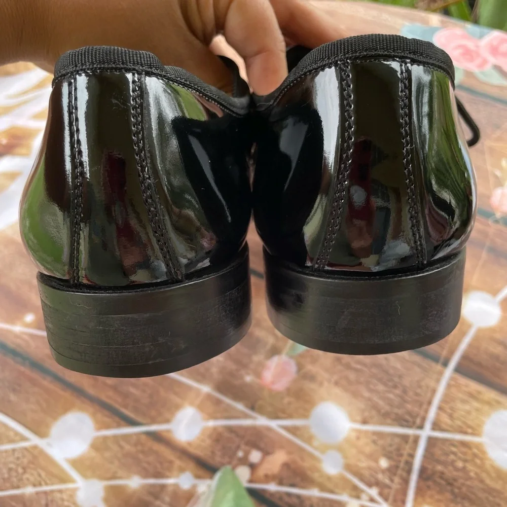 Vito Rufolo Black Patent Leather Oxford Shoes for Formal Occasions